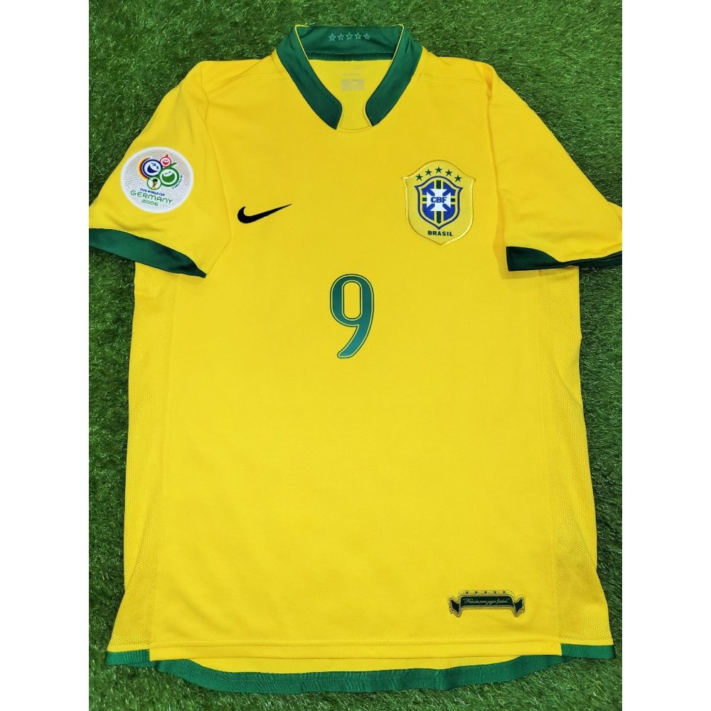 Ronaldo Brazil 2006 World Cup Home Soccer Jersey Shirt Camiseta M SKU# S6AOM 103